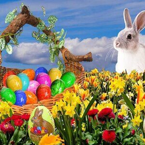 Easter Bunny Eggs, 500 Piece Jigsaw Puzzle - SEALED AGES 14+